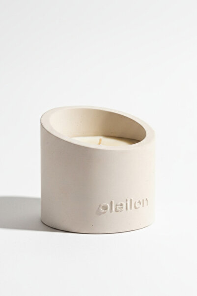 olailon Slope Tasarım Amber Kokulu Mum, Dekoratif Beton Mum