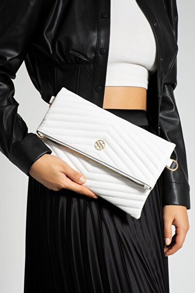 Sanmorris Γυναικεία τσάντα χιαστί με καπιτονέ από συνθετικό δέρμα με μαγνήτη ...