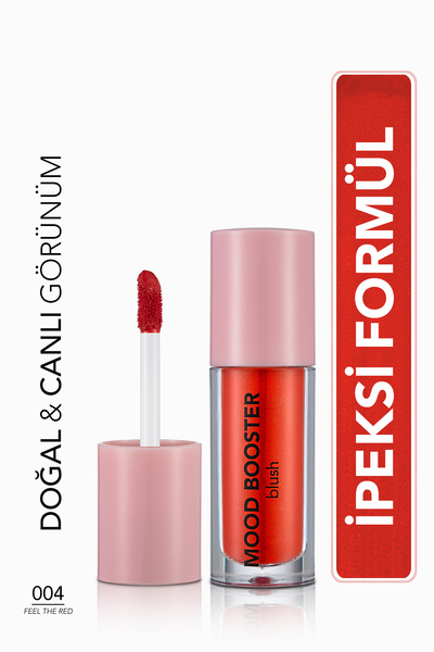 Flormar Yoğun Pigmentli Likit Allık (KIRMIZI) - Mood Booster Lbl. - 004 Feel The Red - 8682536043731