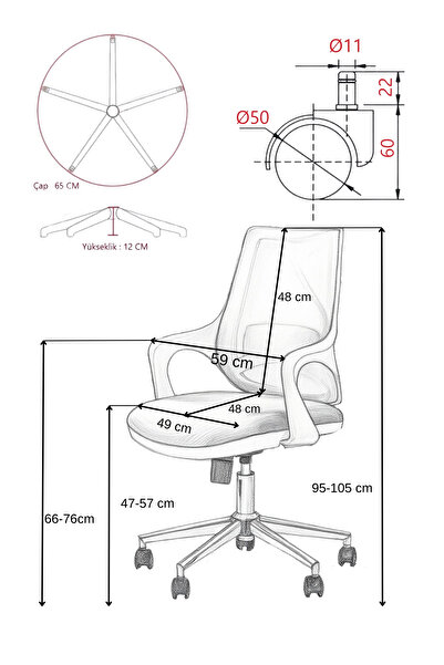 SandalyeDeposu Desemo Çalışma Koltuğu (GRİ)