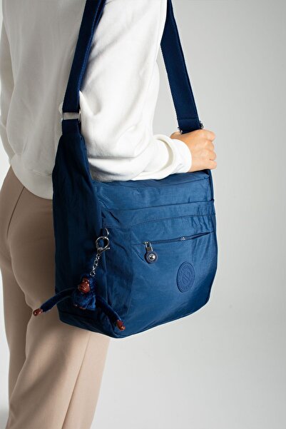 Sanmorris Navy Blue Colored - Water Resistant Women's Shoulder Bag, Crossbody and Multi-Compartment