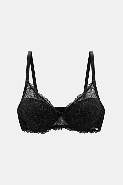 Amarelle Σουτιέν Roma με μαύρη δαντέλα χωρίς επένδυση