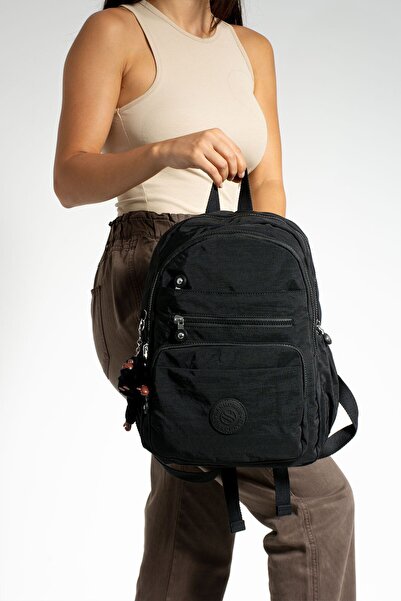 Sanmorris Unisex Waterproof Fabric Medium Size Travel and School Bag with Mul...