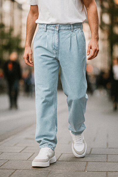 CEDY DENIM Υψηλής ποιότητας ψηλόμεσο φαρδύ τζιν - C354-ice Blue