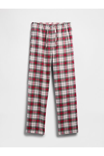 GAP Erkek Kırmızı Relaxed Flannel Pijama Altı