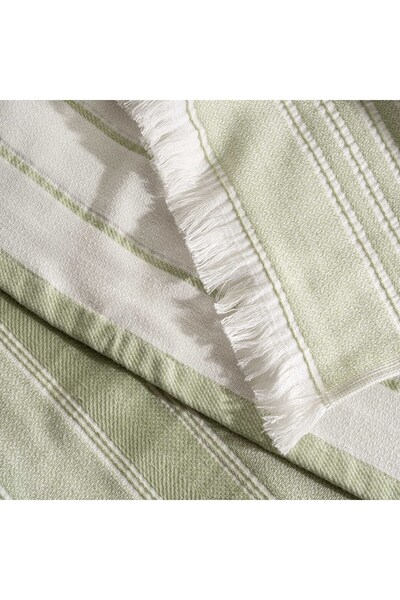 Ecocotton Elis 3-шаровий рушник для витирання рук, 100% органічна бавовна, фарбована, спеціальне плетіння, світло-зелений-кремовий, 40X60 см