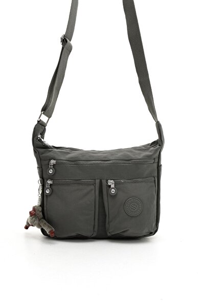 Sanmorris Dark Gray Women's Shoulder Bag - Large Size, Water Resistant, Parachute Fabric