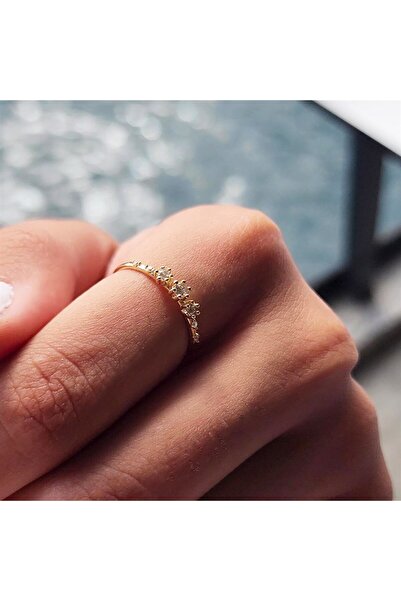 FasekGold Gümüş Yüzük - Süzme Sıra Taşlı Pırlanta Montörü 925 Ayar Gümüş Alyans Yüzük