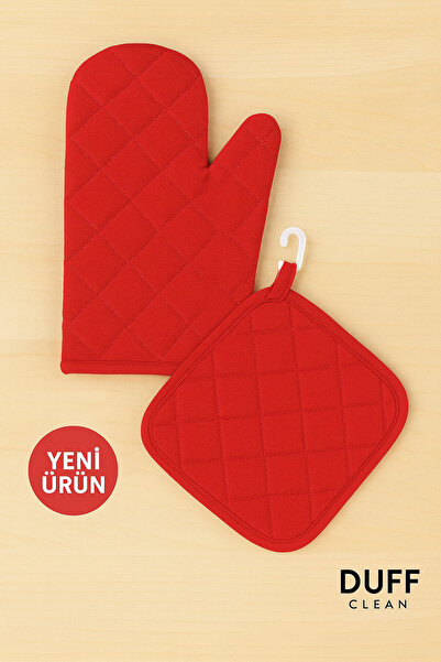 DUFF CLEAN Yanmaz Fırın Eldiveni Ve Fırın Tutacağı (1 ELDİVEN 1 TUTACAK)