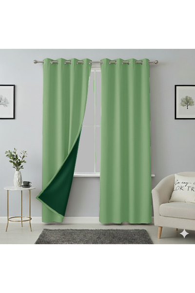 MebelPort Curtain 100% Bird's Eye Plantat Dublu Blackout - Două aripi