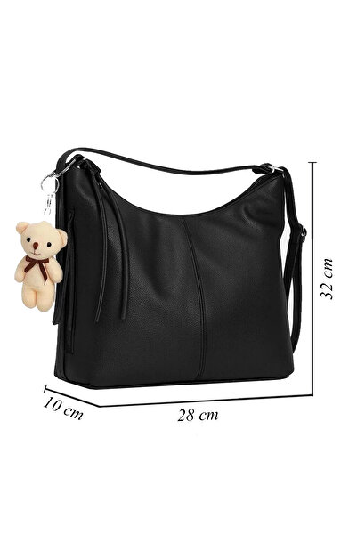 Av A Dos Kadın Suni Deri Ayarlanabilir Omuz Askılı Ayıcıklı Omuz ve Sırt çantası Olabilen Omuz Çantası