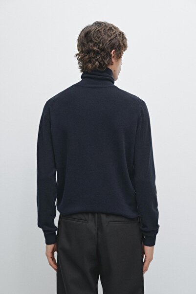 Massimo Dutti Dik yaka yün karışımlı triko kazak