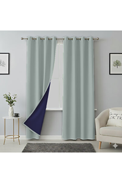 MebelPort Curtain 100% عين الطير مخيطة بشكل مزدوج - أجنحتين