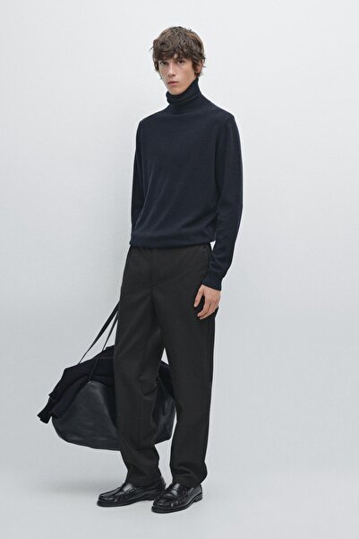 Massimo Dutti Dik yaka yün karışımlı triko kazak