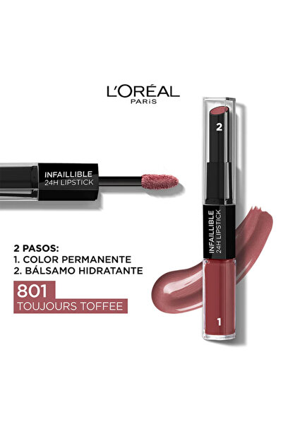 L'Oreal Paris L'Oréal Paris Infallible 24 Hr Lipstick Ruj 801 Toujours Toffee