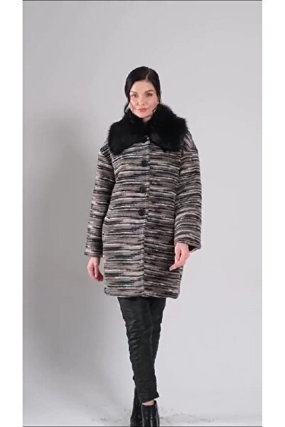 Flora İtalyan Yakası Kürklü Kaban