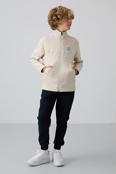 TOMMY LIFE Standart Fit 2li Paket Bej-Kiremit Erkek Çocuk Sweatshirt - 11245