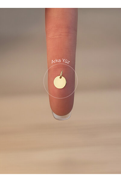 KURSHUNI Taşsız Nazar Ayeti, 14 Ayar Altın Kolye Ucu