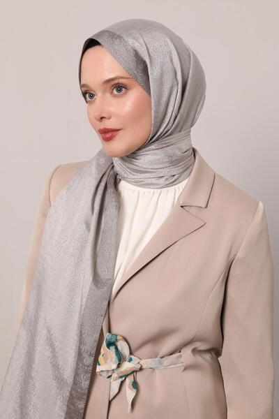 Levidor Шаль з монограмою, сірий - Halka