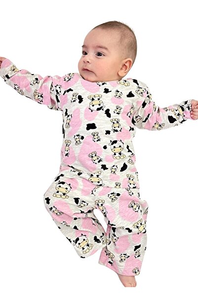 Drop Kids Set de pijamale lungi pentru copii, model de vacă