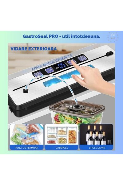 OEM Aparat vidat,sigilat alimente GastroSeal PRO,bara lipire dubla 30 cm,115W,70Kpa,6 functii vidare