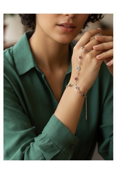 Anziano bijuteri سوار شاهمران نسائي بلون فضي بنجوم