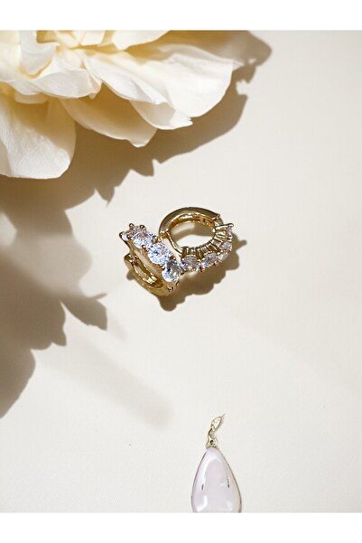 FAYRA ACCESSORIES Zirkon Taşlı Su Yolu Küpe