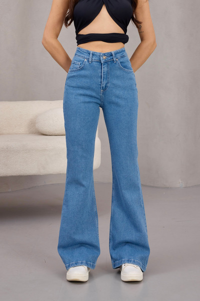 alanora Ženske farmerke visokog struka Licra Flared