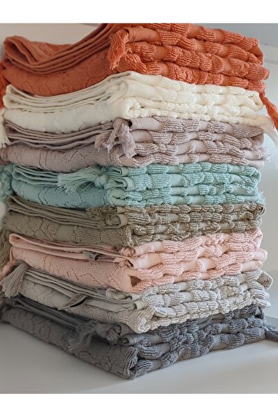 Sevim Полотенце с бахромой Mint Green 50x90 см - Мягкое и прочное - 100% хлопок