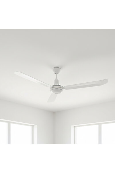 Kendal BEYAZ BİKEL TAVAN VANTİ 80W 56"(142CM) SAÇ TAVAN VANTİLATÖR - Beyaz