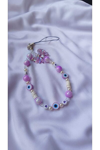 Rodopiva سحر للهاتف والمحفظة مزين بخرز على شكل عين زرقاء وتفاصيل على شكل فراشة