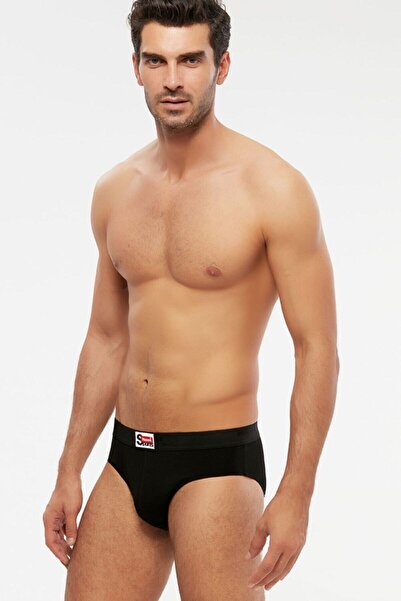 Kom Erkek Siyah Ariel Silip Spor Kesim Slip Külot 2'li Paket