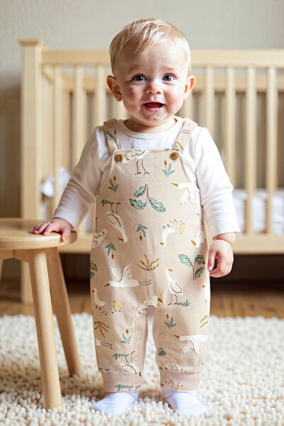 Carter's Bebek Ekru Salopet Set