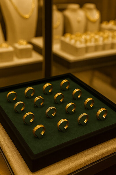 ŞIK VE MUTLU حامل خواتم فاخر مخملي بـ 16 قسمًا