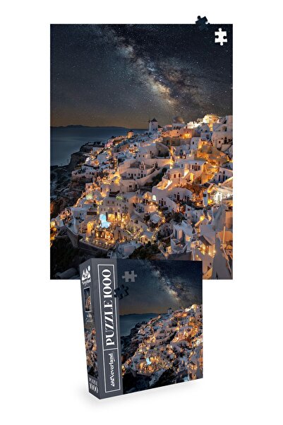 Neverland 2 Pcs 1000 Piece Puzzle - Santorini and Istanbul Design