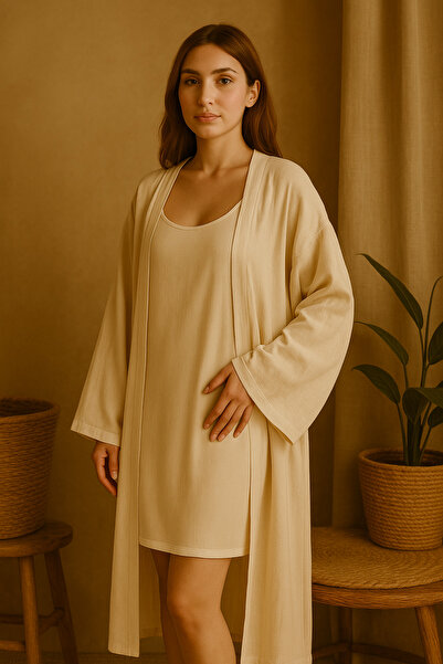 ARİNNASİDE Women's 100% Cotton Strap Nightgown