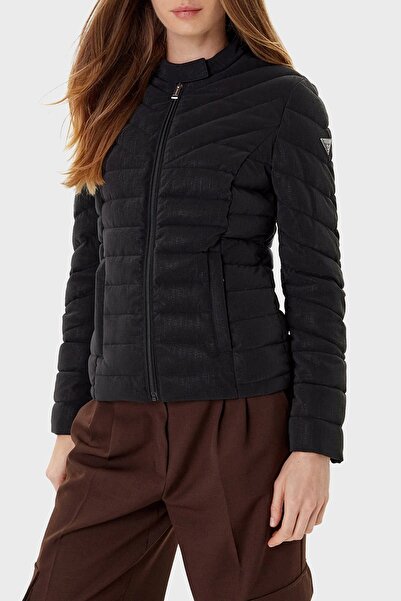 Guess Yan Kol Üçgen Metal Logo Detaylı Mont W5YL13WHDQ0