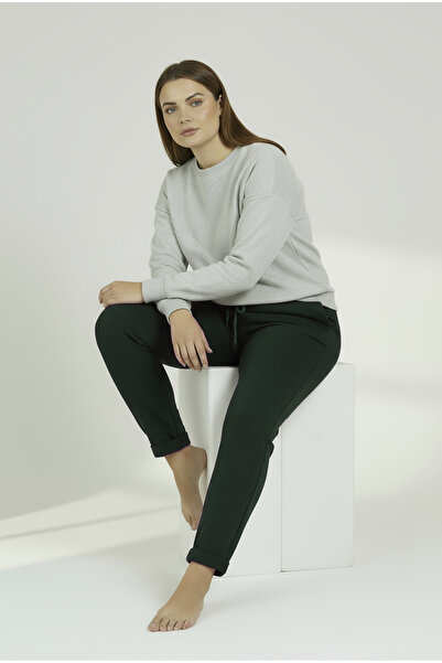 Bravie Φούτερ μεγάλου μεγέθους με διπλό πόδι Χακί 2020