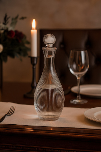 Oslo Cam Kapaklı Şeffaf El Yapımı Sürahi – 1000 ml