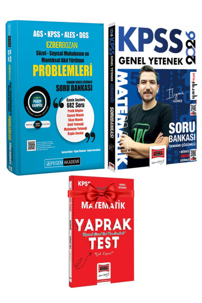 Pegem Akademi Yayıncılık 2026 KPSS Ezberbozan Problemler+Matematik Soru Banka...