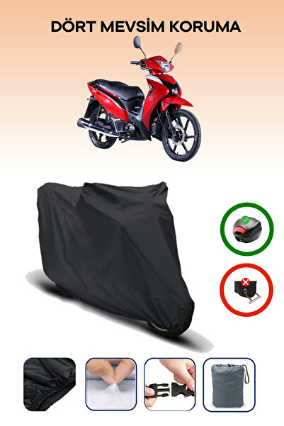 Breen حقيبة خلفية من القماش المشمع للدراجات النارية باللون الأسود Kuba Sj50 P...