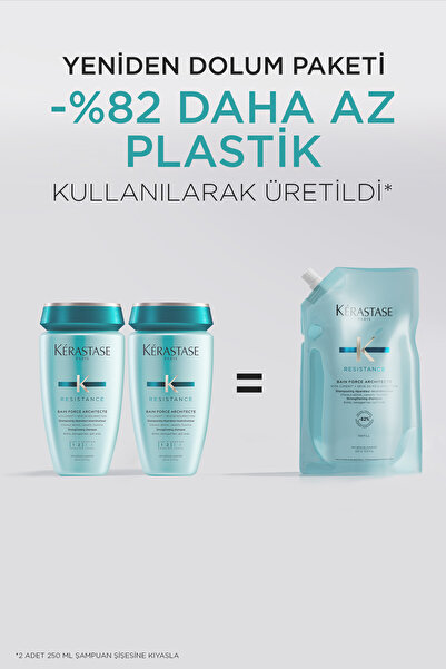 Kerastase Resistance Bain Force Architecte Zayıf Ve Yıpranmış Saçlar Için Onarıcı Şampuan 500 ml