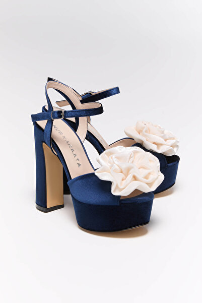 Nur Karaata Bloom Navy Heels