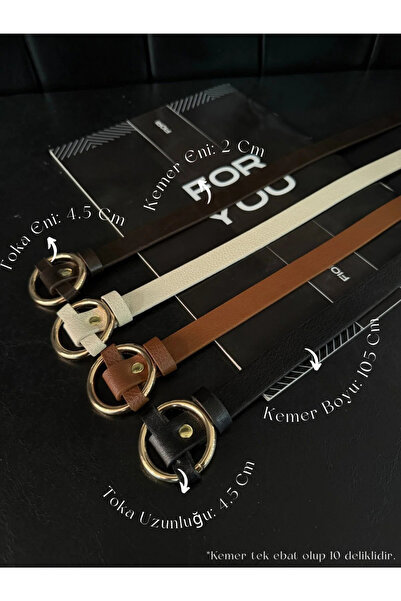 Fiori 4-Piece Women's Trouser Belt Coat Belt Dress Belt Shirt Belt