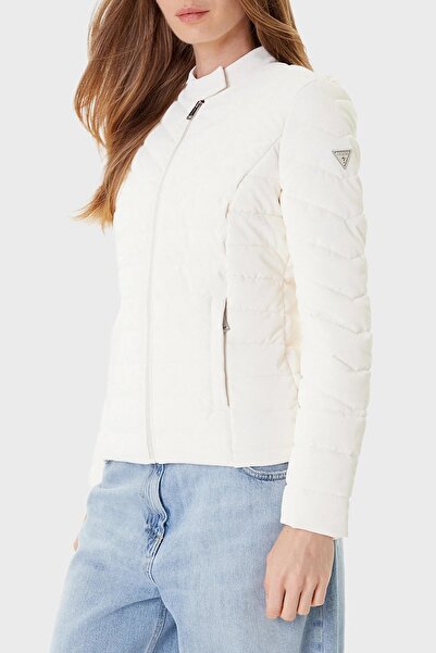 Guess Yan Kol Üçgen Metal Logo Detaylı Mont W5YL13WHDQ0