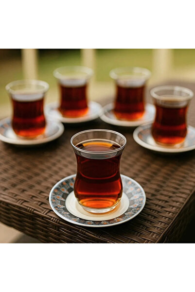 Zuccara Maison Etnik Desenli 6 lı Çay Tabakları