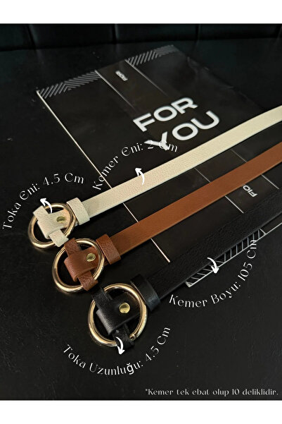 Fiori 3’lüKadın Pantolon Kemeri Ceket Kemeri Elbise Kemeri Gömlek Kemeri