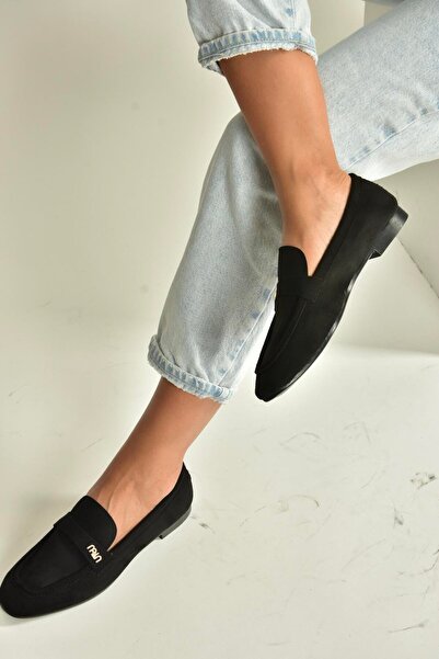 Fox Shoes V250017502 Black Suede Casual Women's Shoes