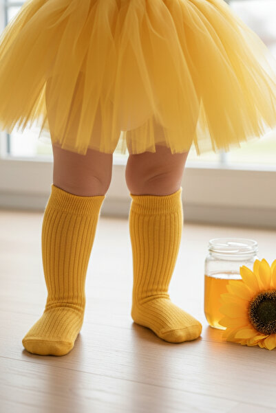 Parla Kids Baby Girl Knee Socks / Yellow