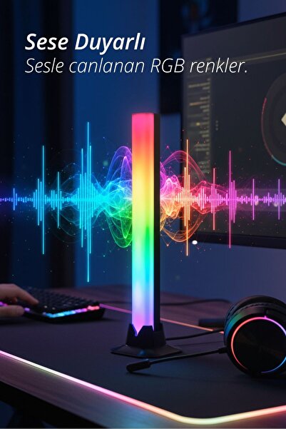 Piranha 8880 Sese Duyarlı Rgb Ambiyans & Dekoratif Led Aydınlatma / Usb Tak Çalıştır/uzaktan Kumanda / Tv-pc